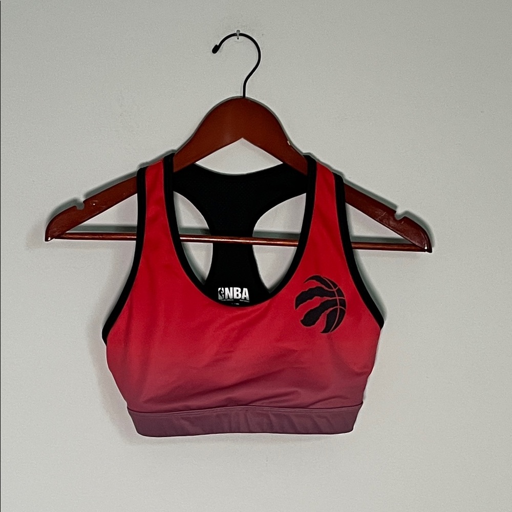 NBA Toronto Raptors Red Ombré and Black Womens Sports Bra S